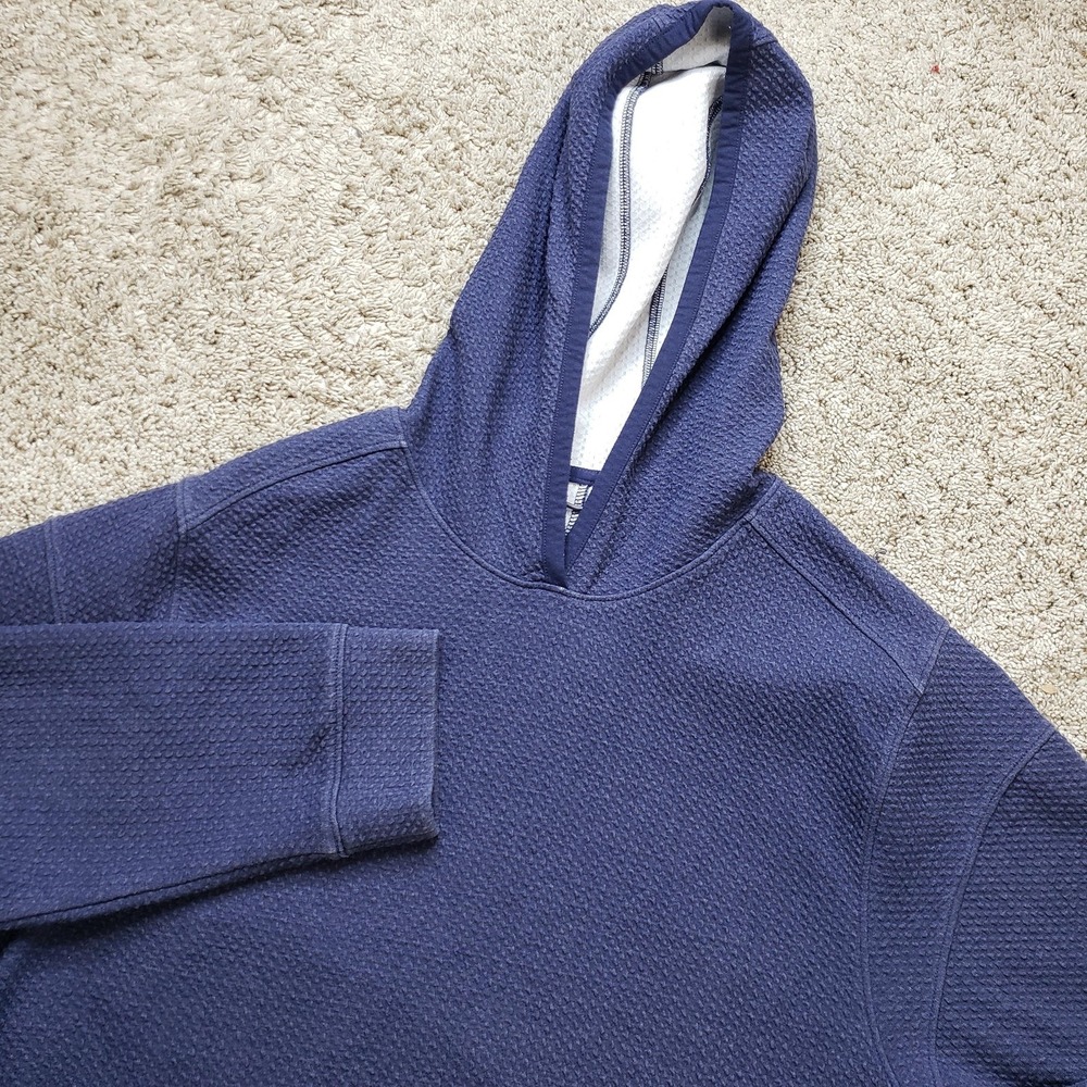 All In Motion Hoodie Mens M Blue Pullover Hooded Pockets Stretch Breathable